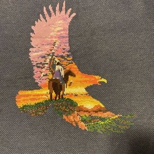 Native American/ Eagle cross stitch